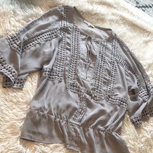 Daniel Rainn Lavender Boho Blouse